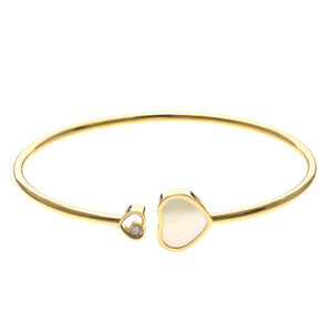 CHOPARD 18k Gold Diamond Heart Charm Bracelet